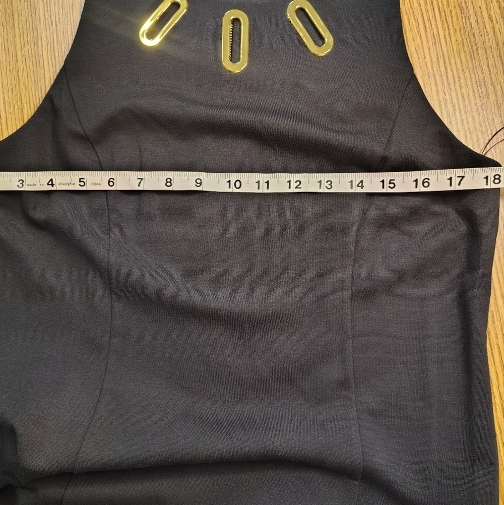 Michael Kors women's,mini dress party cocktail size 8, stretch, full zip, black. - Picture 9 of 15